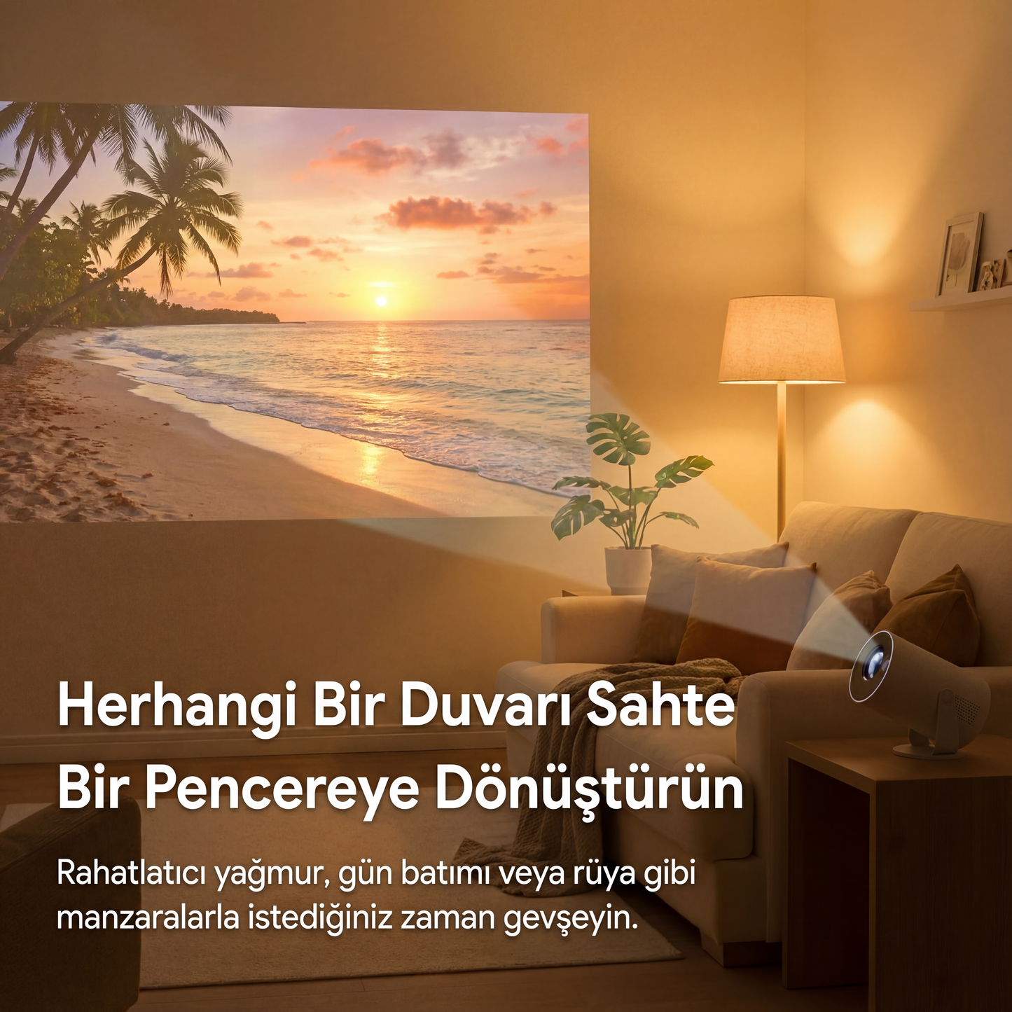 Sinematik Eğlence Mini Projektörü